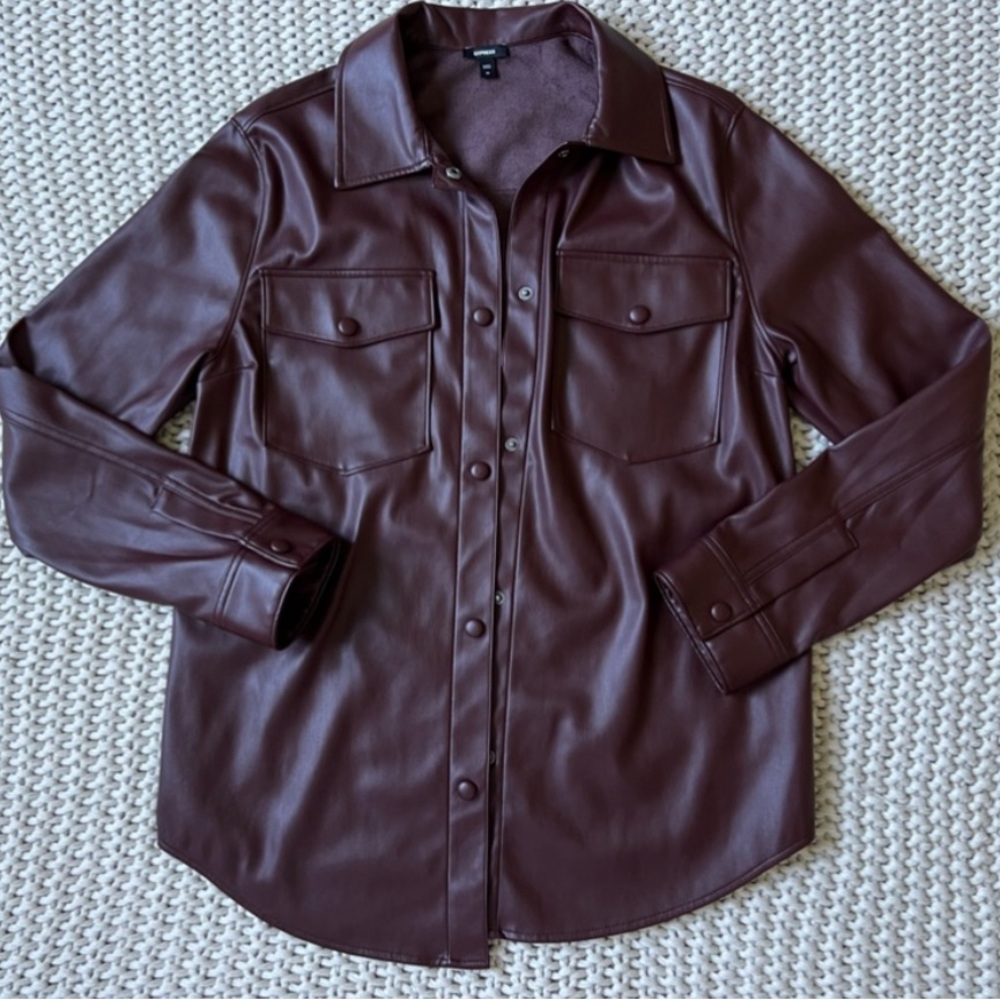Brown leather jacket from Express. X Small.